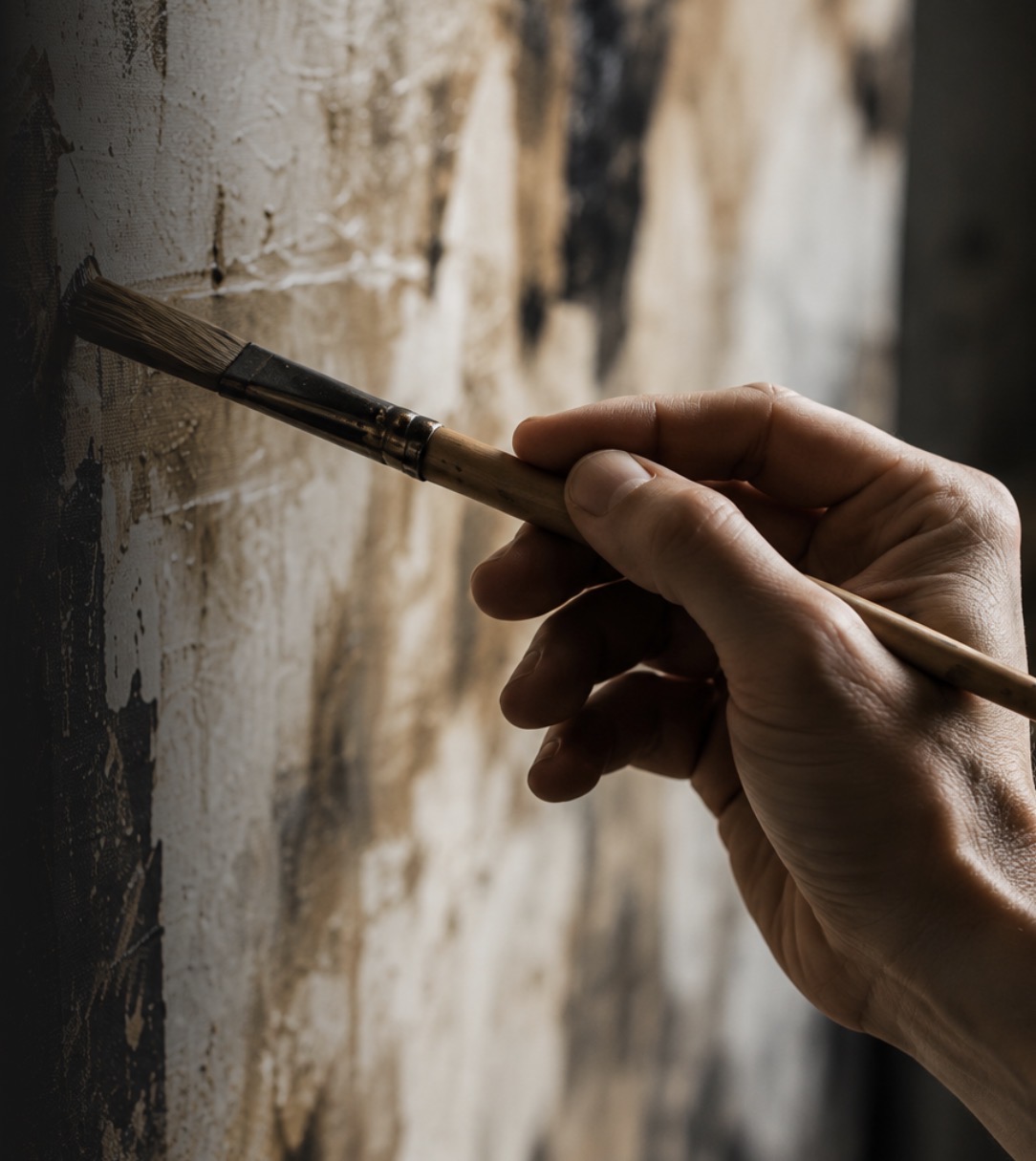 Artist painting